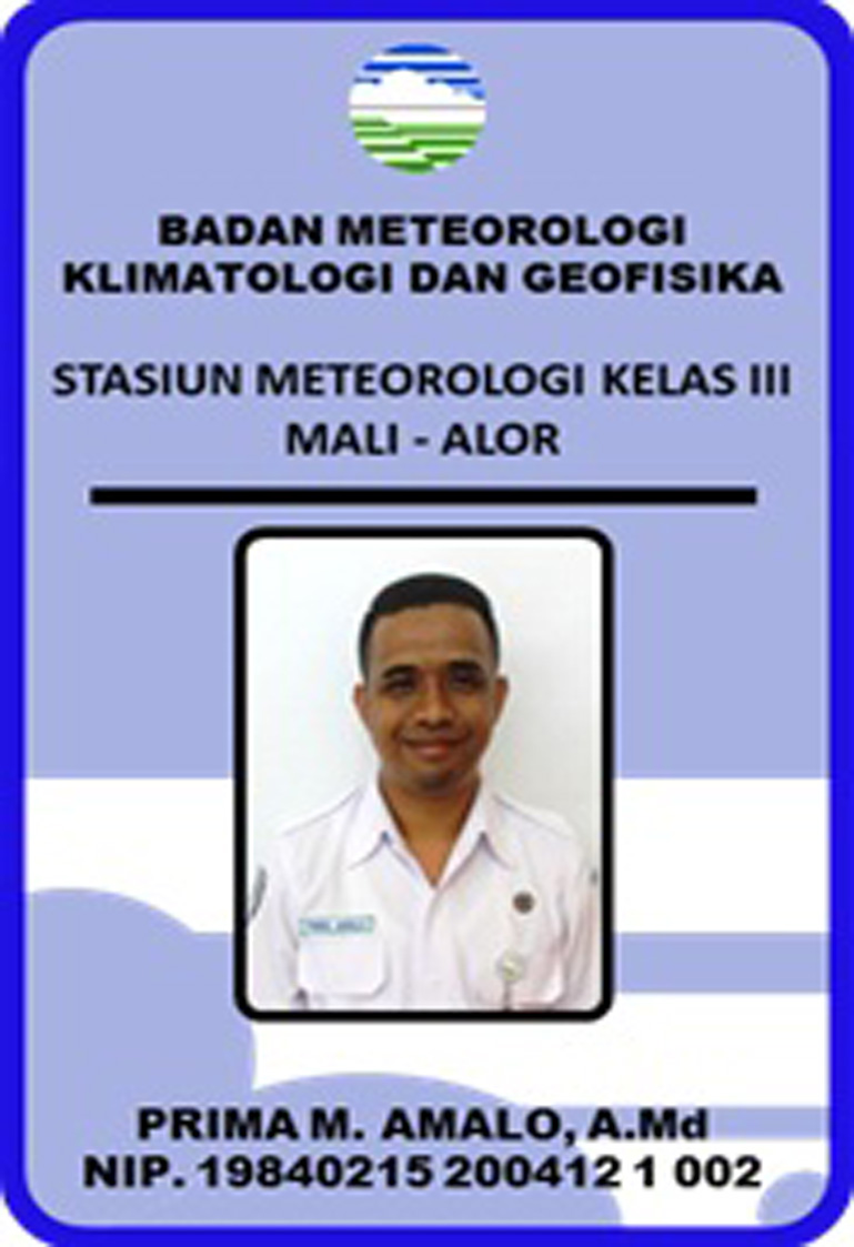 Pegawai PRIMA M. AMALO, S.Tr., OBSERVER / FORECASTER