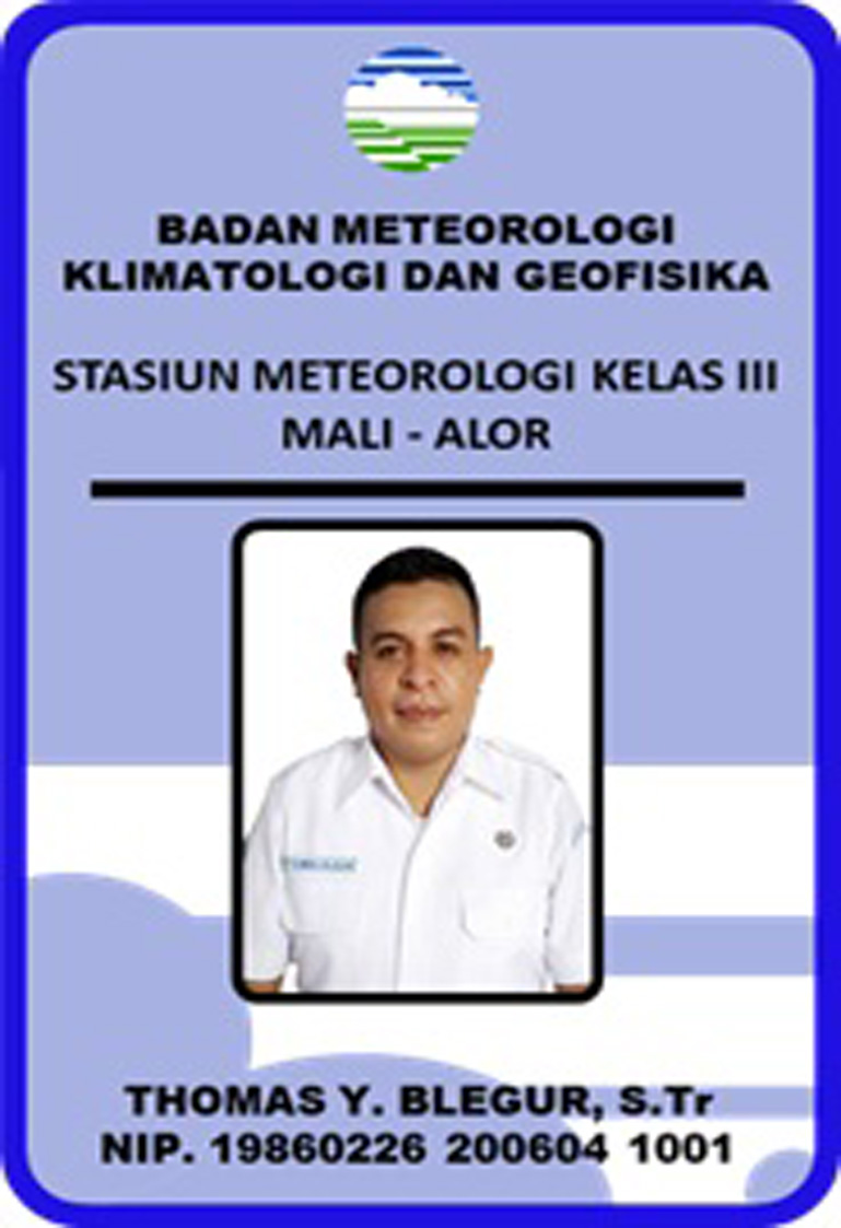 Pegawai THOMAS Y. BLEGUR, S.Tr., OBSERVER / FORECASTER